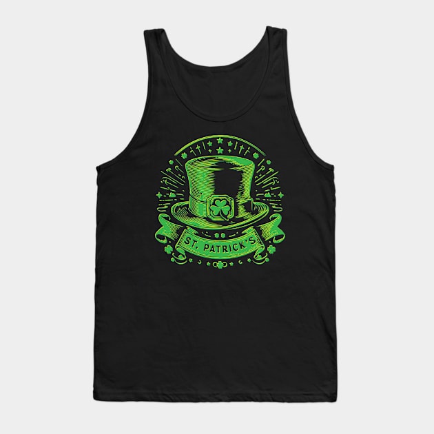 Vintage St Patricks Day Tank Top by Trendsdk